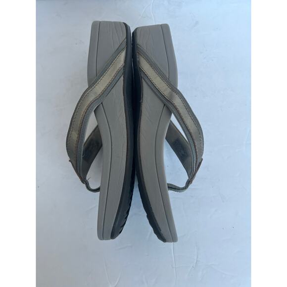 Vionic Tide II Comfort Flat Gray Thong Straps Flip Flop Sandals Size 10 - Picture 5 of 10